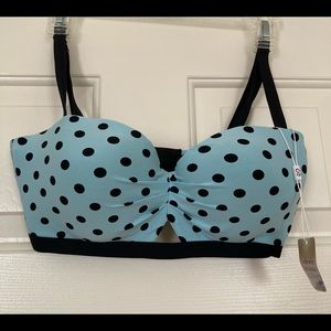 Coco Rave Retro Peek A BooPolka Dot Bikini Top